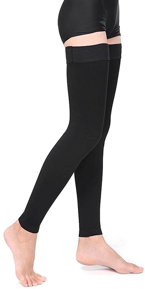 footless thigh high socks|compression stockings thigh high footless.